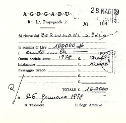 tessera P2 Berlusconi